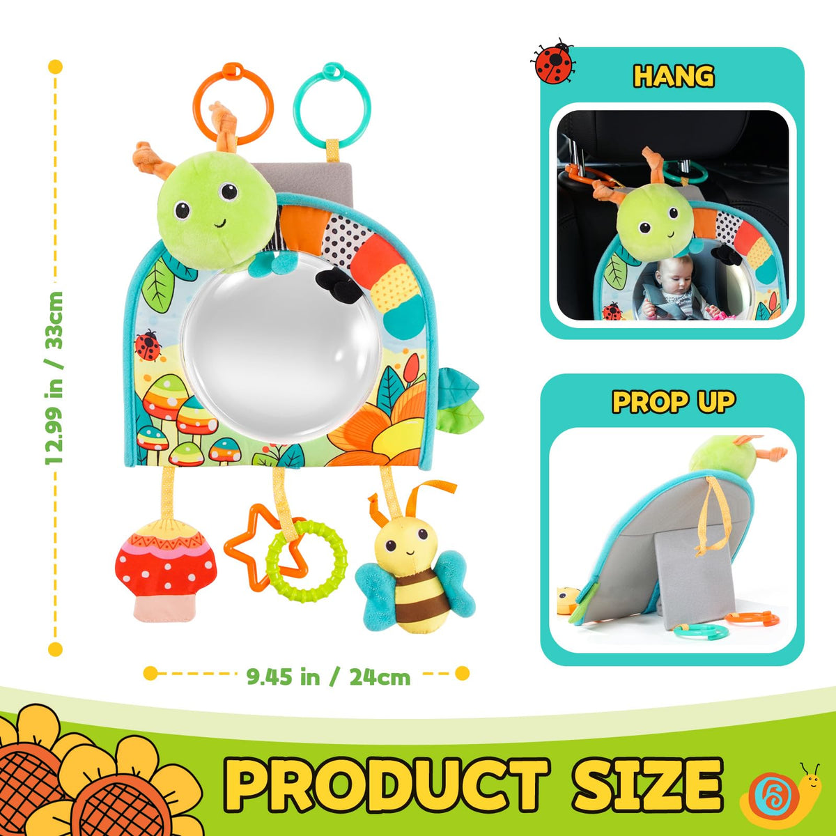 Koty infant car seat toy easy-attach design simplifies setup