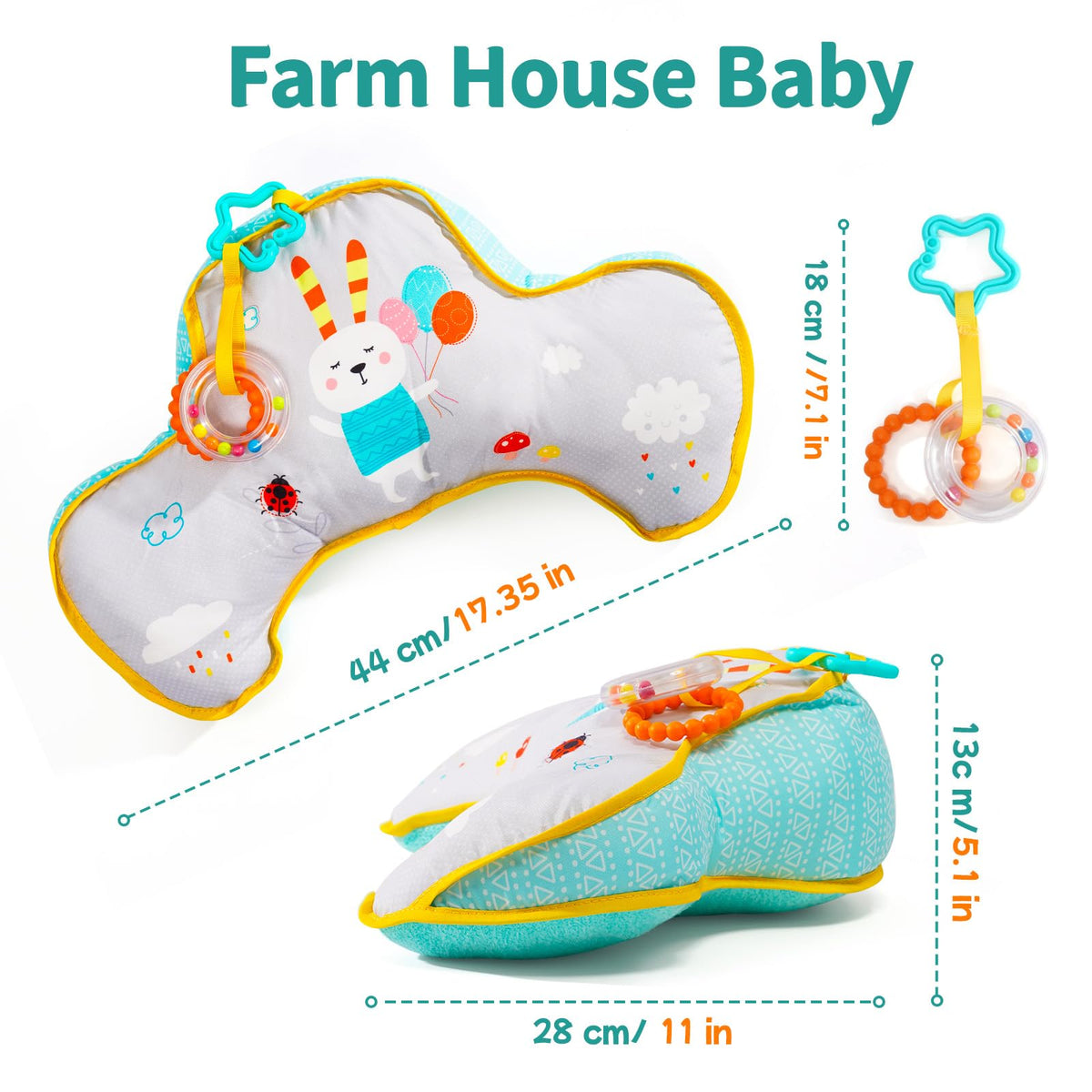 Koty pillow attachments clip to cribs or strollers for on-the-go convenience.