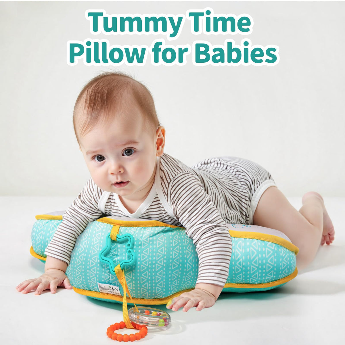 Koty portable tummy time pillow is easy to carry for car rides and outings.