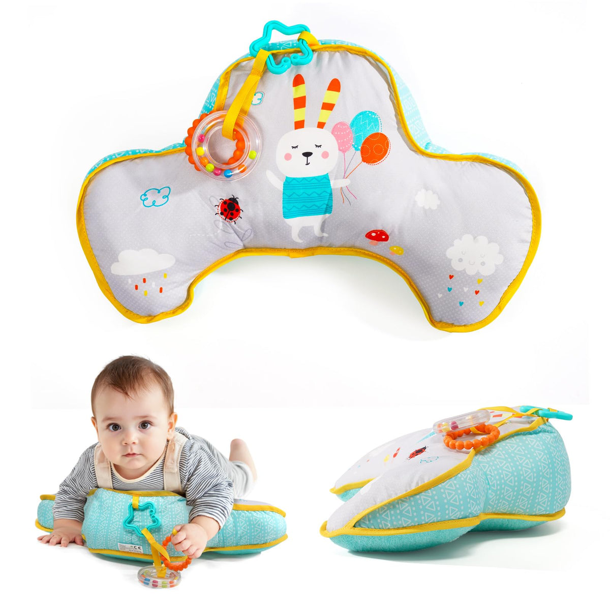 Koty tummy time pillow with ergonomic design supports calm, comfortable tummy sessions for babies.