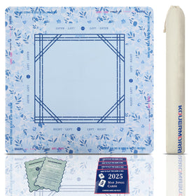 kouermorri blue mahjong mat laid flat on table for spacious gameplay