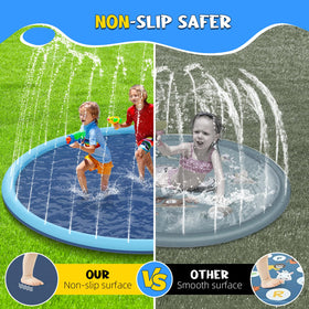 KOXOBET textured grip flooring prevents slips during active sliding sessions.