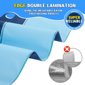 KOXOBET thick PVC with 8mm edges resists punctures during lively water play.
