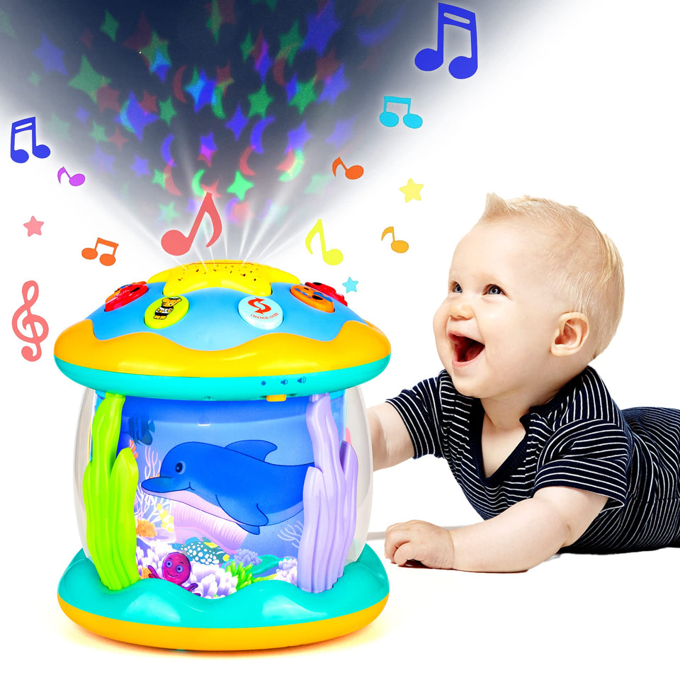 Koyiwa baby toy star projector button calms with gentle lights for bedtime