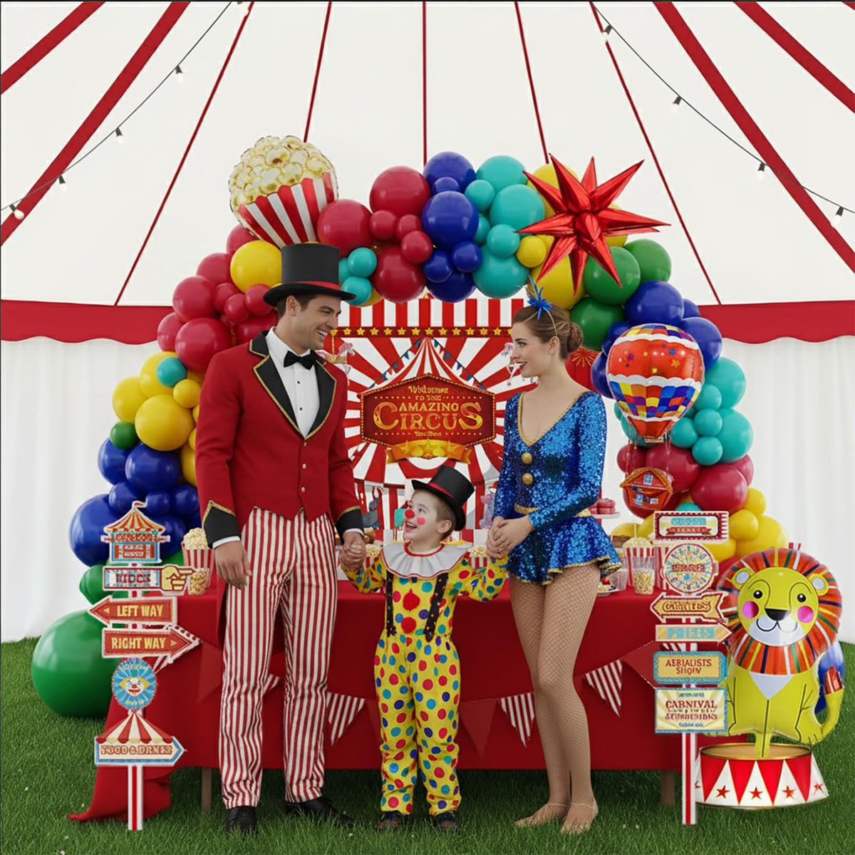 Kozee carnival signpost card to guide guests and spark activity.