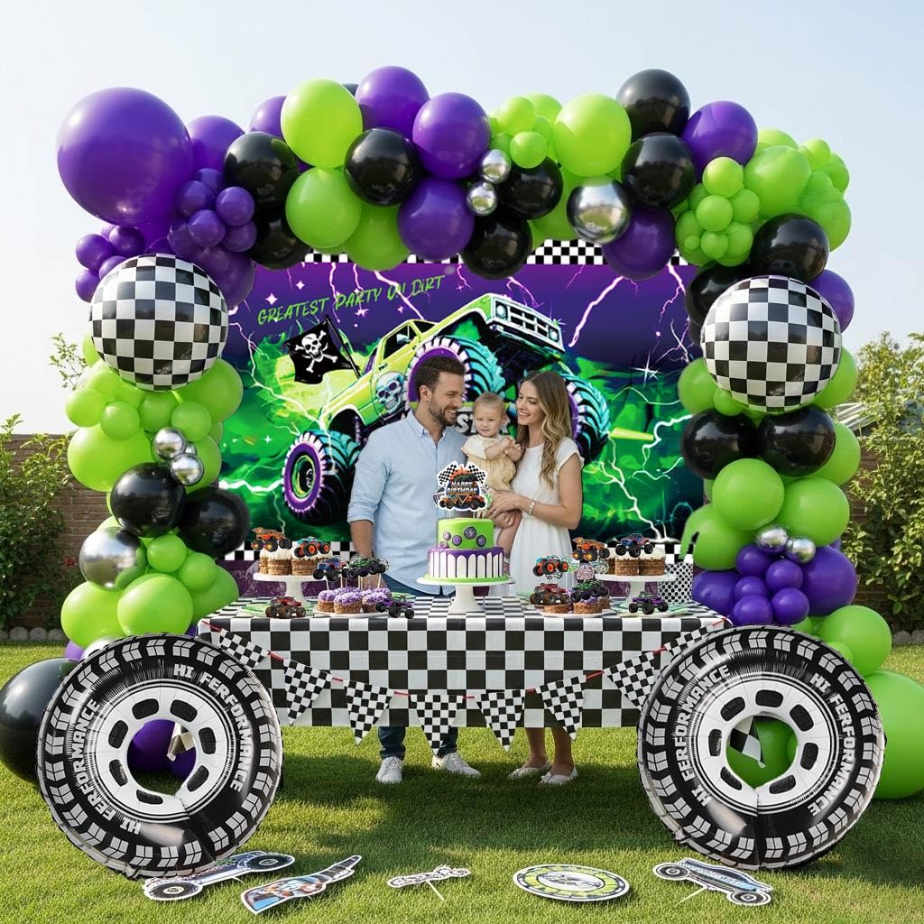 Kozee Monster Truck party collection supports quick setup and cohesive styling.