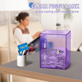 Kozsort large capacity savings jar accommodating coins and bills for goals