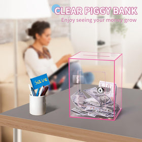 Kozsort large-capacity piggy bank fits coins and bills for long-term goals.