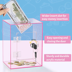 Kozsort piggy bank with key secures access and keeps money organized.