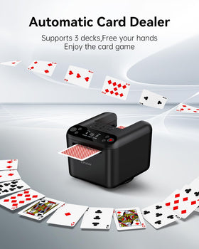 KPAW Automatic Card Dealer battery compartment illustrating long-lasting power