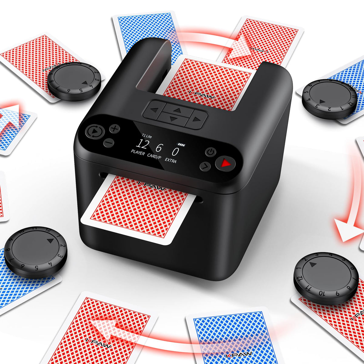 KPAW Automatic Card Dealer in use at a table with players