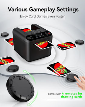 KPAW Automatic Card Dealer LED display clearly showing settings