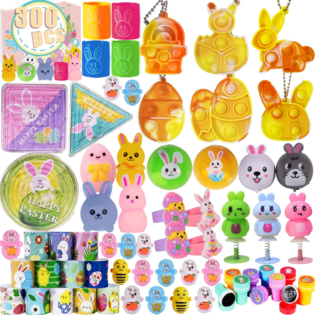 KPHNGB Easter fillers bulk toys for egg hunts and party favors.