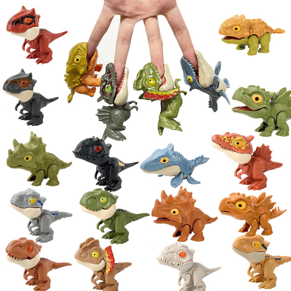 KQTYXGFC dinosaur finger puppets set: detailed T-Rex figures for imaginative play