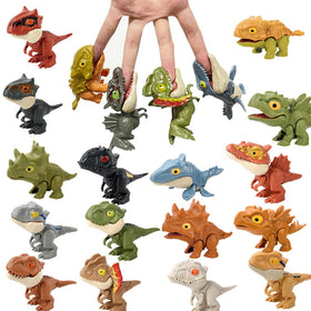 KQTYXGFC dinosaur finger puppets set: detailed T-Rex figures for imaginative play