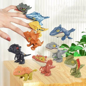 KQTYXGFC mini T-Rex action figures with biting feature for interactive fun