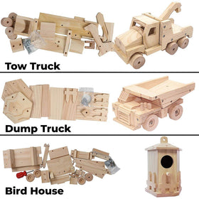 Kraftic Birdhouse project in progress for kids painting and assembly
