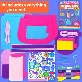 KRAFUN beginner sewing kit with clear instructions and supplies