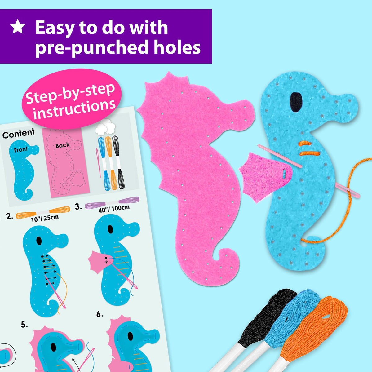 KRAFUN Clown Fish doll: safe tools enable worry-free crafting.