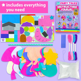 KRAFUN Easy Sew Fairy Tales fairy plush for screen-free crafting and focus practice.