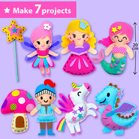 KRAFUN Easy Sew Fairy Tales mermaid plush for creative play and hand-eye coordination.