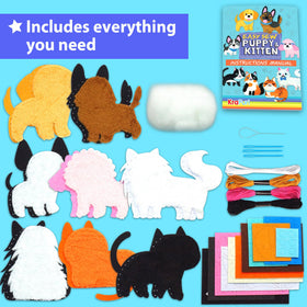 KRAFUN eight projects plush dolls kit guides kids through steps.