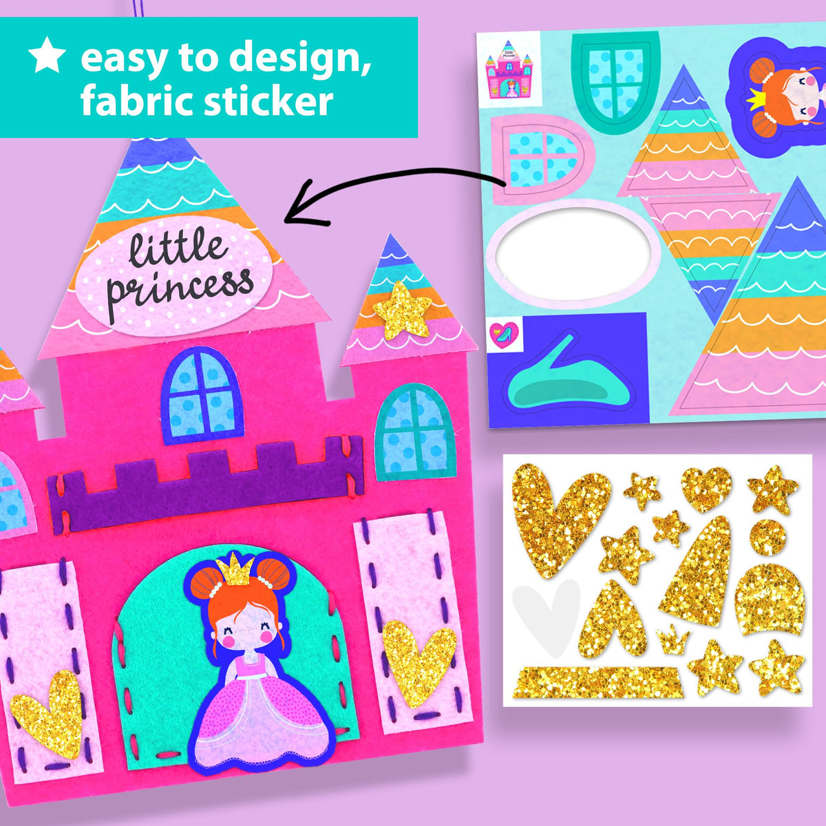 KRAFUN My First Sewing Kit golden crown project sparks creativity and task completion.