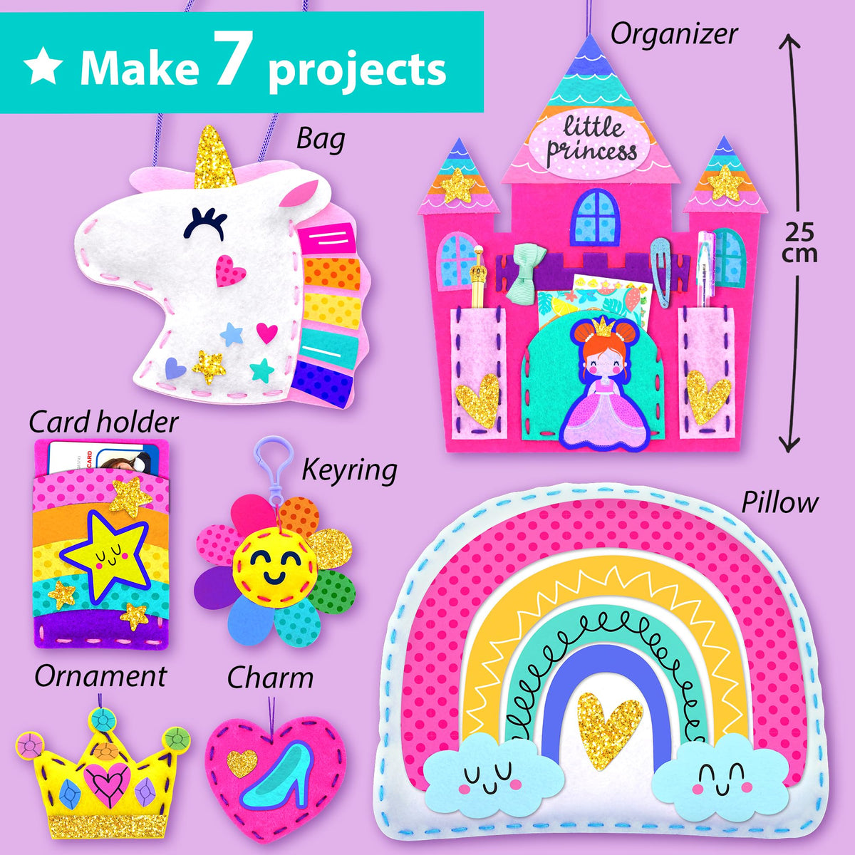 KRAFUN My First Sewing Kit princess castle project supports focus and imaginative play.