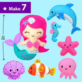 KRAFUN Seahorse sewing doll: simple shapes and pre-cut pieces.
