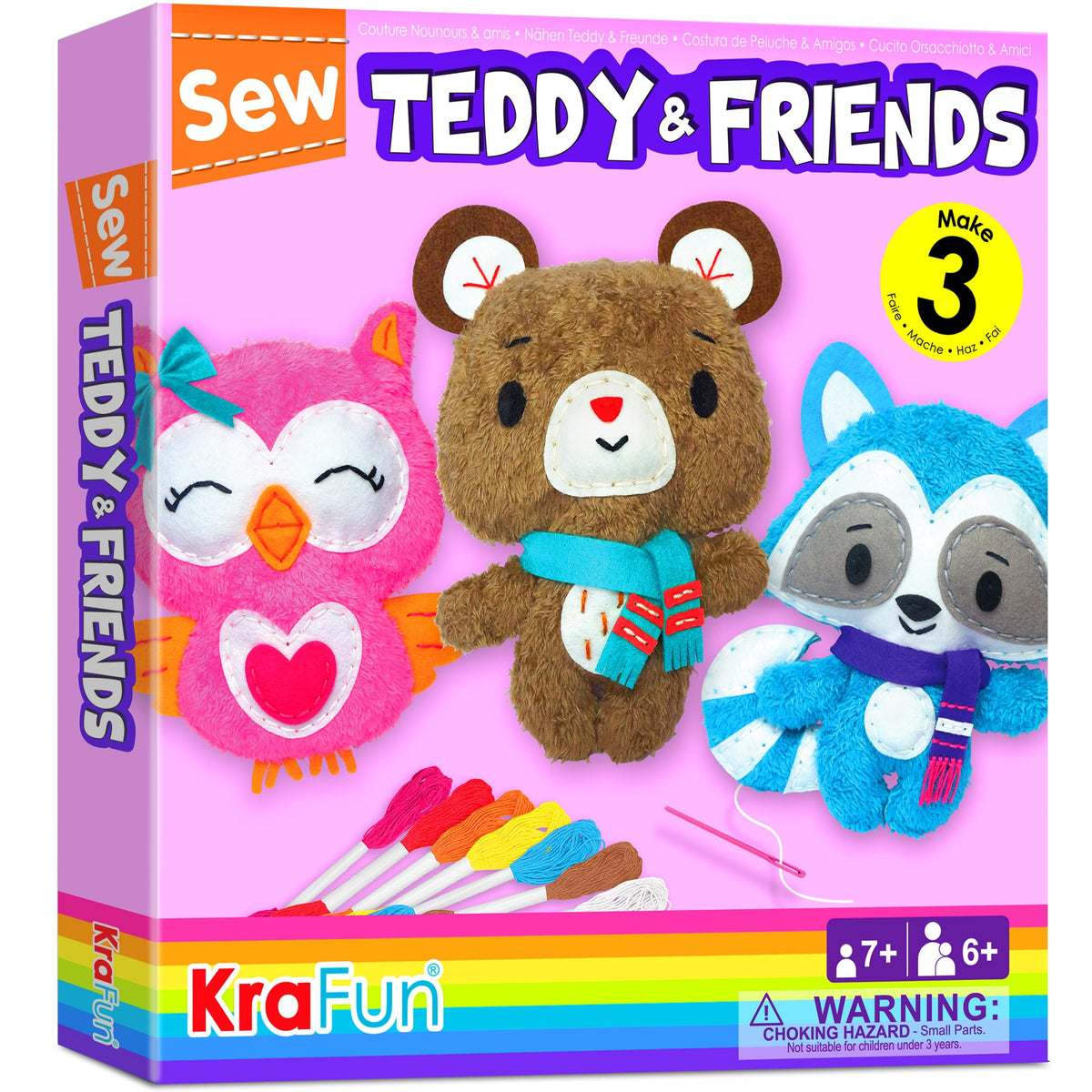 KRAFUN Teddy doll sewing project for beginners and practice.
