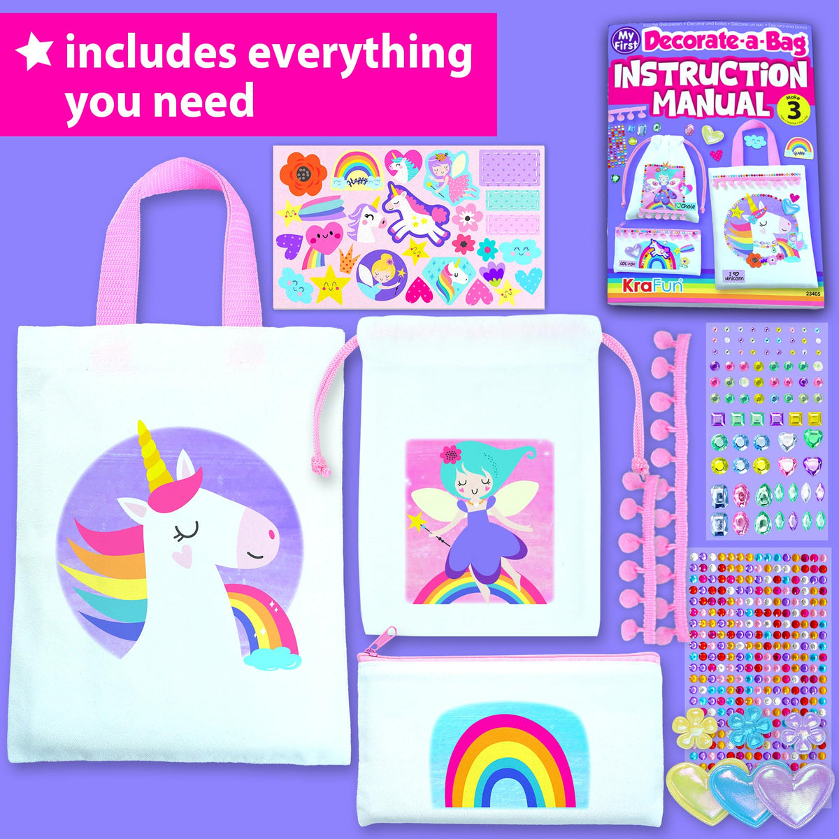 KRAFUN Unicorn-Fairy sticker sheets inspire imaginative decorating sessions.