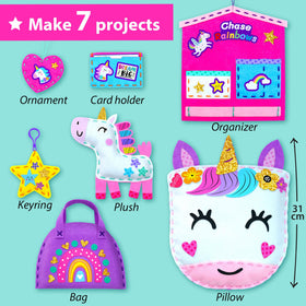 KRAFUN Soft pillow project for young beginners learning sewing.