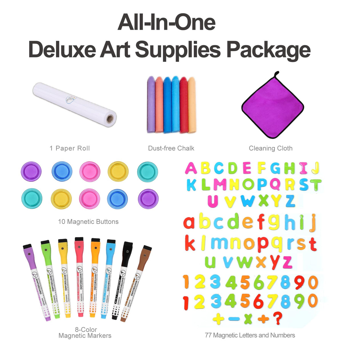 KRAND whiteboard side offers smooth writing and easy cleanup for kids