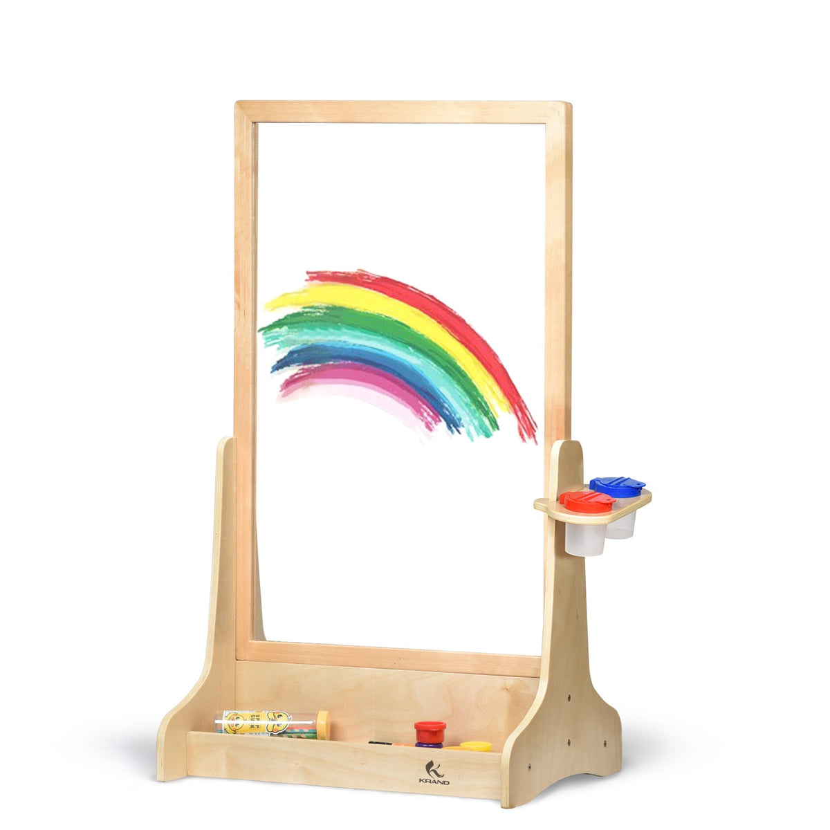 KRAND easy-clean surface allows quick wash with water after activities.