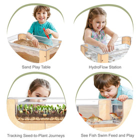 KRAND easy-clean surface shows quick wipe-down after playtime