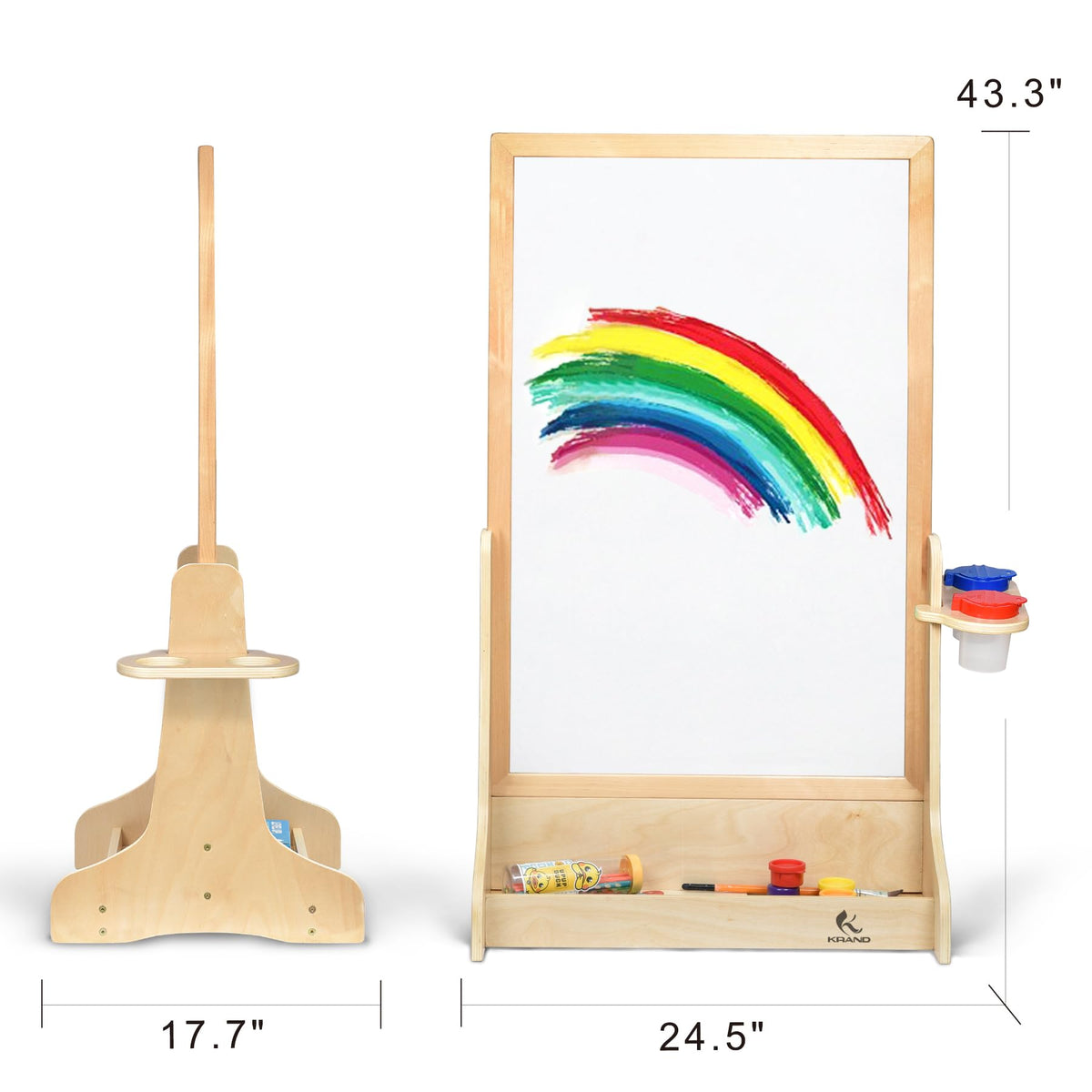 KRAND portable easel suits both indoor and outdoor kids' art projects.