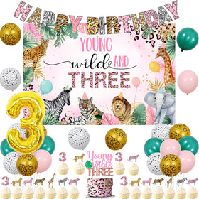 kreat4joy Young Wild and Three backdrop – vibrant jungle scene for memorable photos