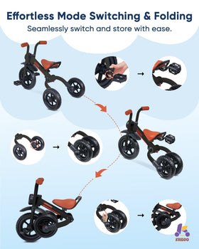 KRIDDO front light enhances visibility for safer dusk rides.