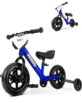 KRIDDO 2-in-1 bike with pedal storage eases transitions between modes.