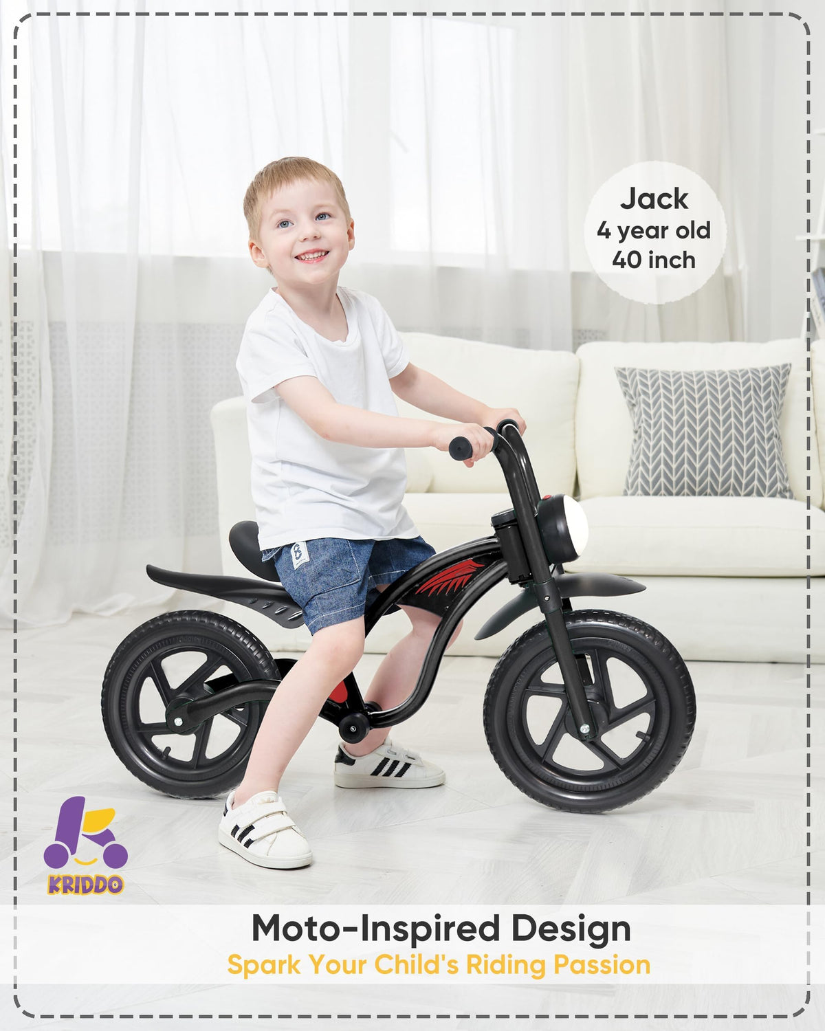 KRIDDO balance bike safety fenders keep clothes clean during rides