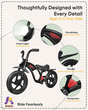 KRIDDO balance bike safety shock absorption kit adds ride comfort
