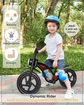 KRIDDO balance bike upgraded tires deliver smoother indoor and outdoor rides
