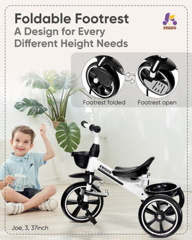 KRIDDO ergonomic seat and grips enhance comfort during early riding sessions.