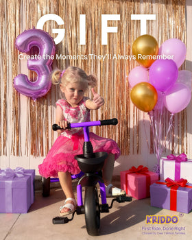 KRIDDO kids tricycle BPA-free materials, safe play for toddlers.