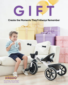 KRIDDO easy-carry design helps parents transport the tricycle with ease.