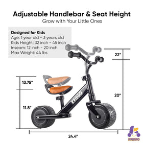KRIDDO lightweight frame supports easy handling and carrying