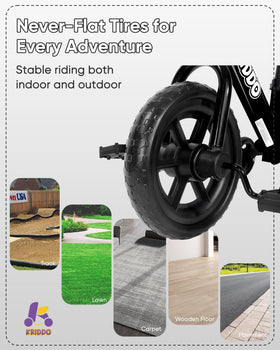 KRIDDO tool-free height adjustment for growing riders
