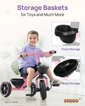 KRIDDO tricycle BPA-free materials and non-toxic paint safety