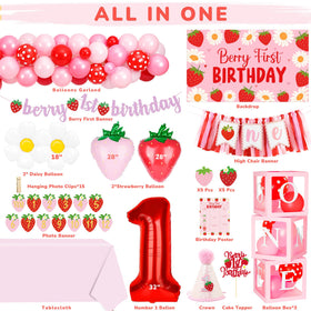 Kriyokiaa berry balloon arch creates a vibrant focal point for the celebration.