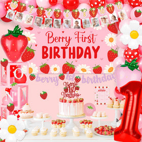 Kriyokiaa high chair banner Berry 1st frames baby milestones with a sweet theme.